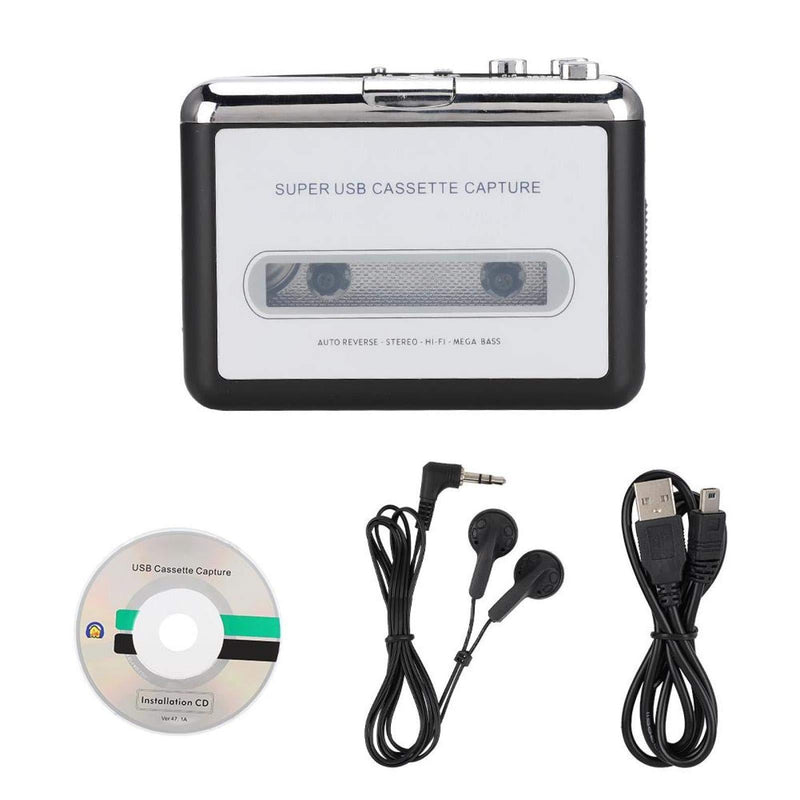 [AUSTRALIA] - Portable Cassette Player, Cassette to MP3 Converter Capture Via USB, USB Cassette Tape to MP3 Stereo Audio Music CD Converter 