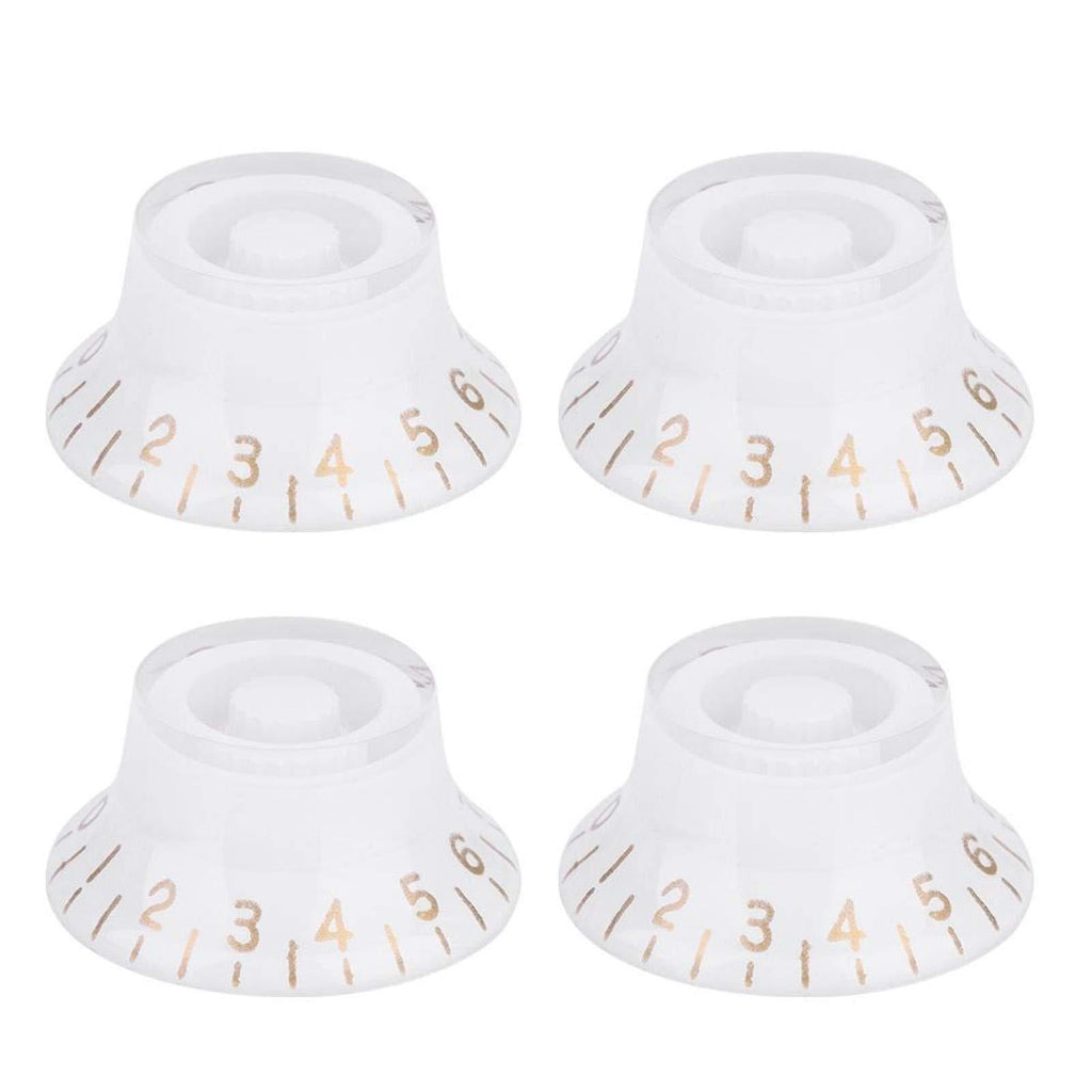 Musical Instrument Part Accessory Guitar Speed Control Knobs For Replacing The Dirty, Dingy And Old Knob. for 6mm Diameter Pots(White gold lettering)