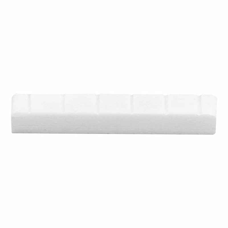 Sotted Bone Nut，43 mm Reusable Hard Guitar Top Nut,Use for Improve Guitar Performance, Providing Optimal Frequency from the Strings to the Top of the Guitar, Producing Richer, Fuller Tones,White