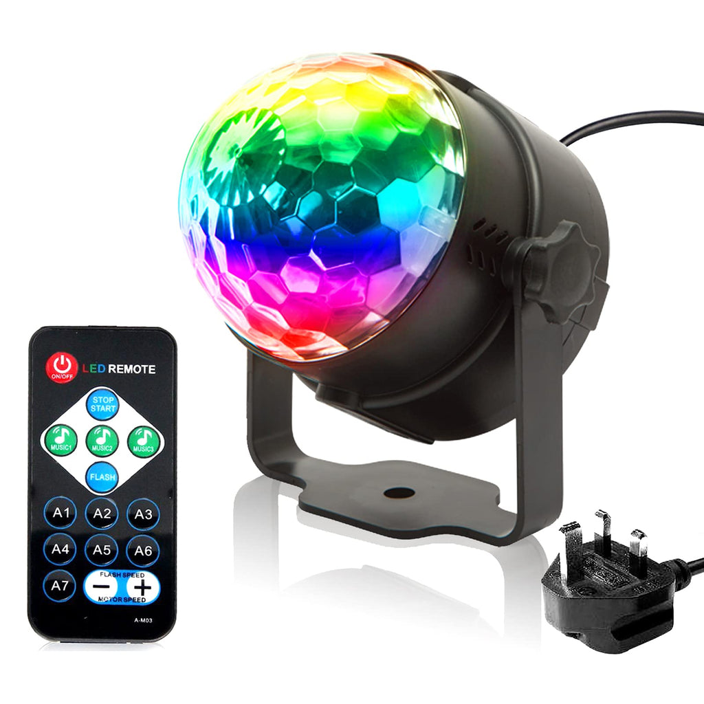 Disco Lights, KOOT Sound Activated Disco Ball Lights with Remote Control RGB DJ Lights Stage Strobe Lights for Home Birthday Disco Party Dance Karaoke Show Club Pub