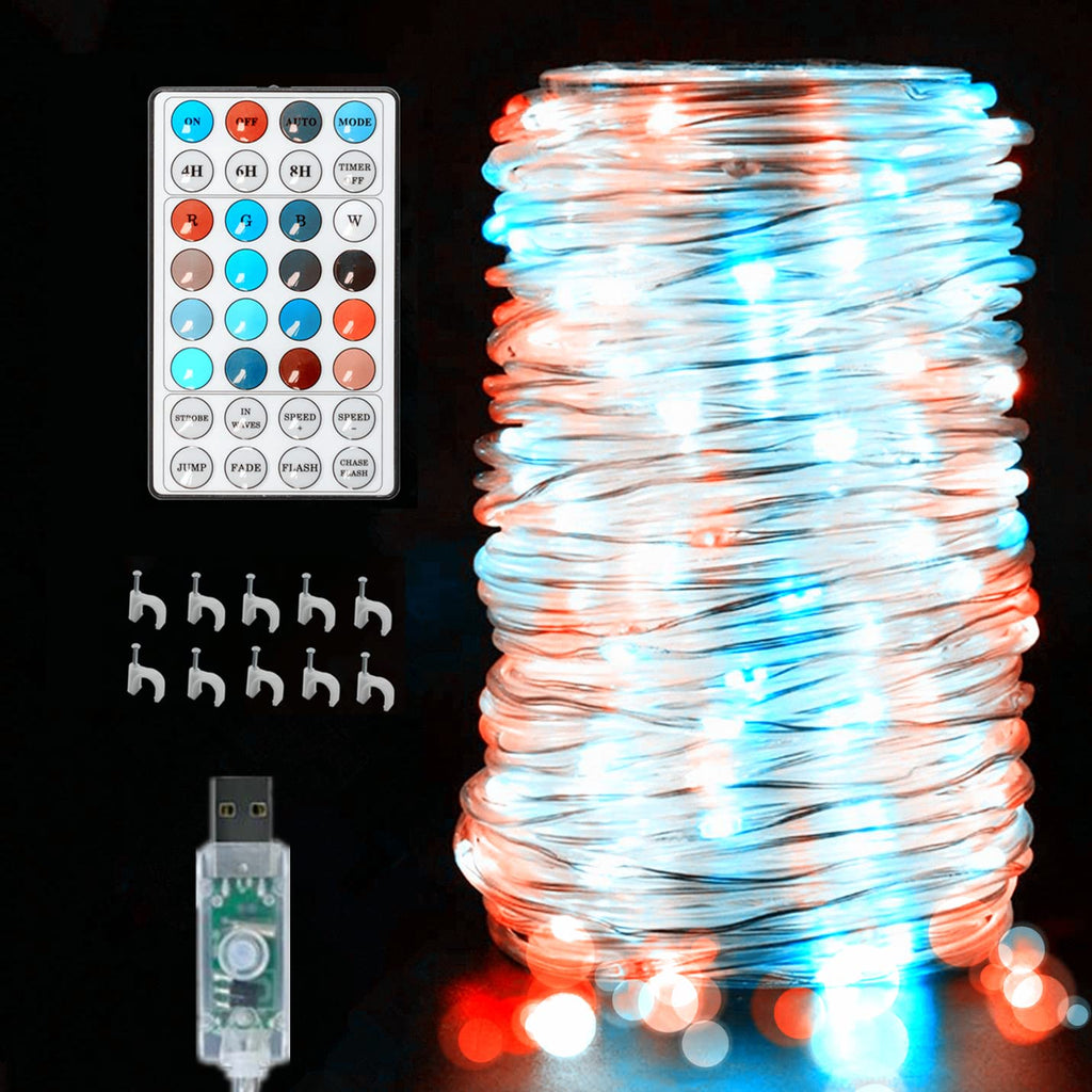 49ft Outdoor Rope Lights with 150 High Brightness LED,16 Multi Colors RGB&12 Modes Fairy Strip Flexible Tube String Light with Remote Control & Timer IP68 Waterproof for Bar,Party, Garden,Bedroom