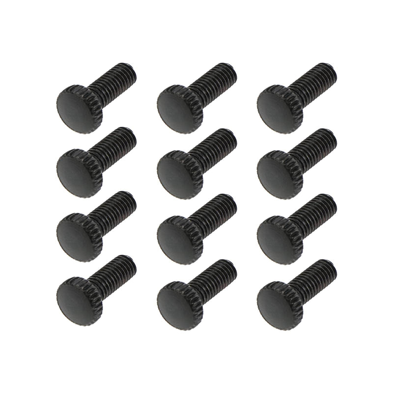 12pcs Black Tremolo Locking System Bridge Fine Tuning Screws Instrument Replacement Parts Metal M5 Compatible with Floyd Rose Electric Guitar