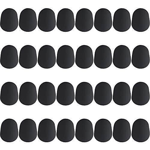 Quesuc 32 Pieces Mouthpiece Cushion 0.8 mm Mouthpiece Patches for Alto and Tenor Saxophone and Clarinet,Black