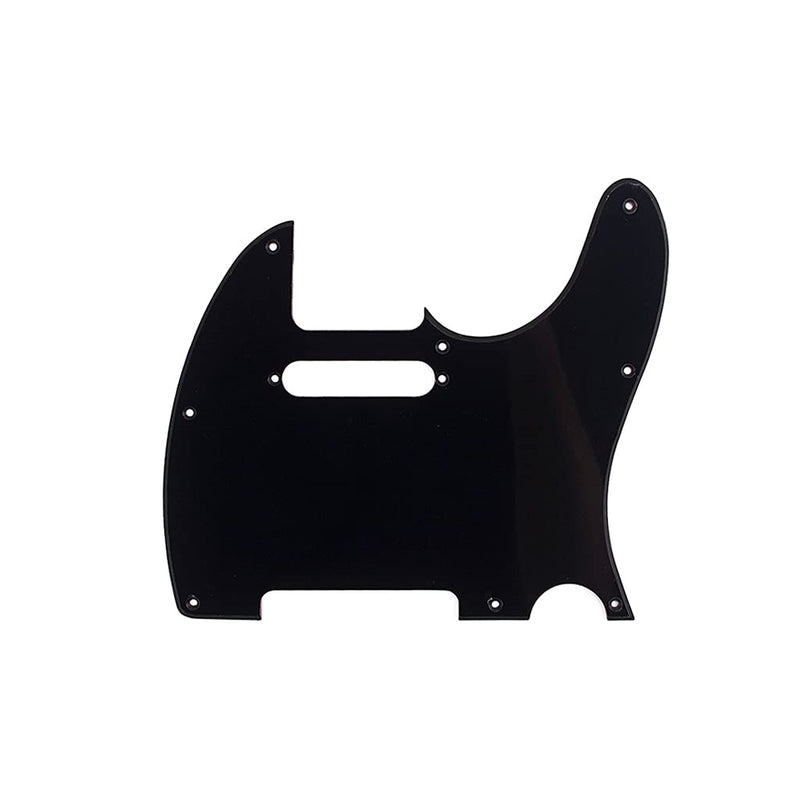 Alnicov 8 Hole Telecaster Pickguard for USA/Mexican Made American Standard Telecaster Modern Style Parts,1Ply Black