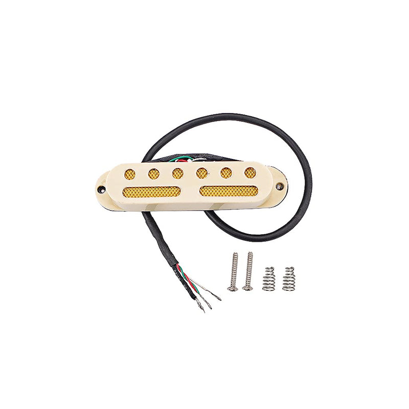 Alnicov Guitar Hot Rails Pickup,Dual Coil 4 Wires Mini Humbucker Neck Pickup for ST Stratocaster Guitar Parts