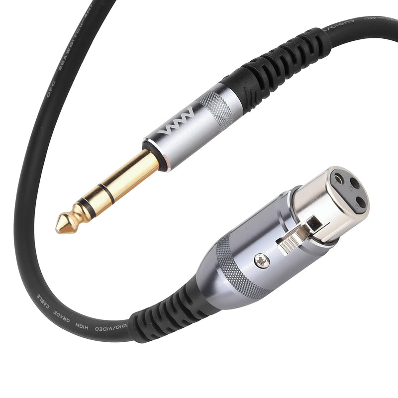 INNOV8 XLR Female to 1/4 Inch (6.35mm) TRS Male Jack Microphone Cable 3m