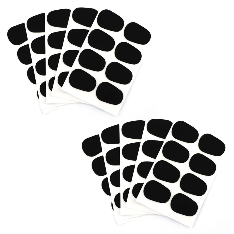 SAVITA 80 Pcs 0.8mm Thick Alto/Tenor Saxophone Mouthpiece Pads Rubber Mouthpiece Cushions Strong Adhesive Mouthpiece Patches for Beginners, Musicians, Saxophones, Hautbois and Clarinets(Black)