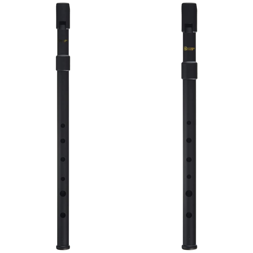 Recorder Workshop 921C Irish Whistle - Matt Black Colour & 922D Irish Whistle in D - Black + Whistle