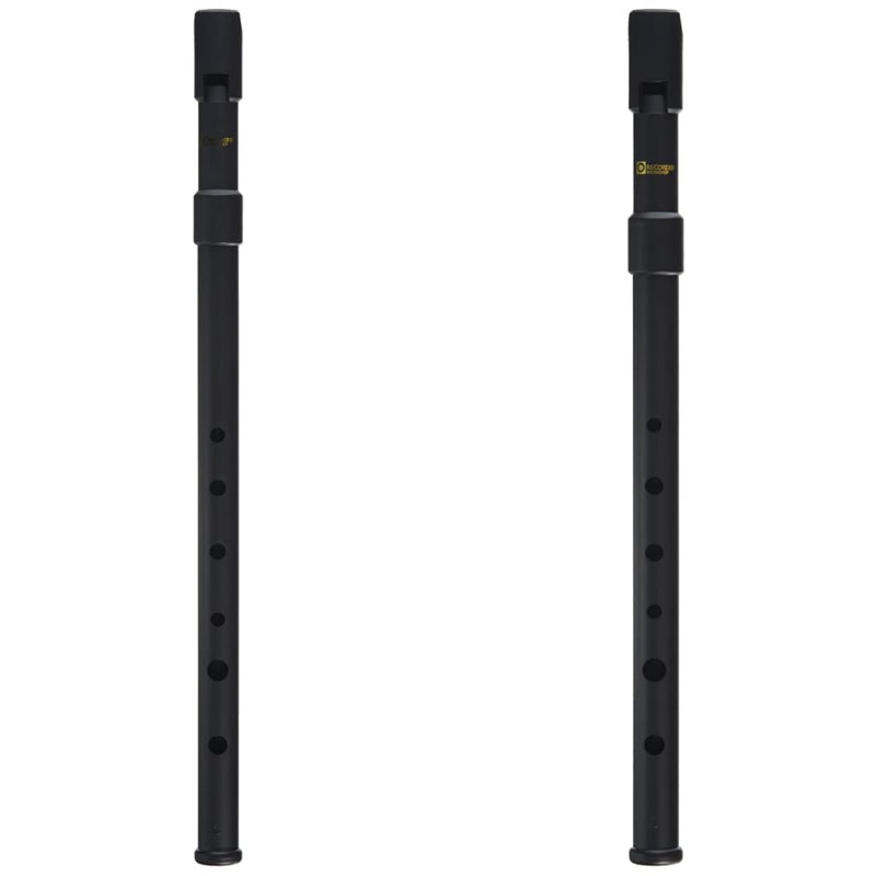 Recorder Workshop 921C Irish Whistle - Matt Black Colour & 922D Irish Whistle in D - Black + Whistle